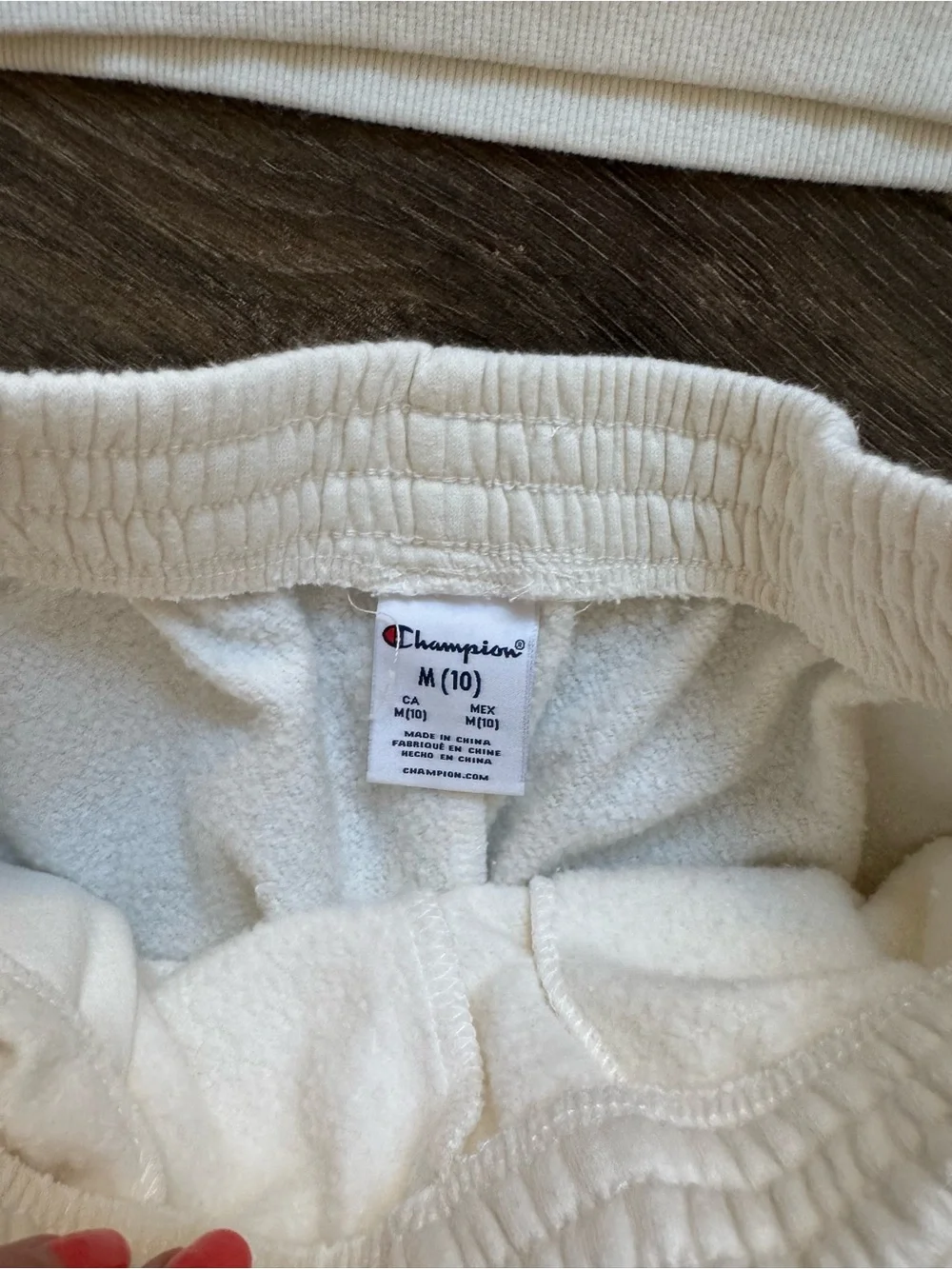 Champion Girls Cream Matching Sweat Set | Crewneck & Joggers | Size M (8/10)